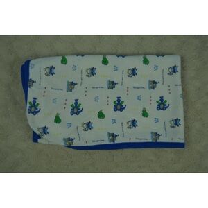 Once Upon a Time Baby Lovey Blanket Blue White Prince Crown Dragon Frog Castle
